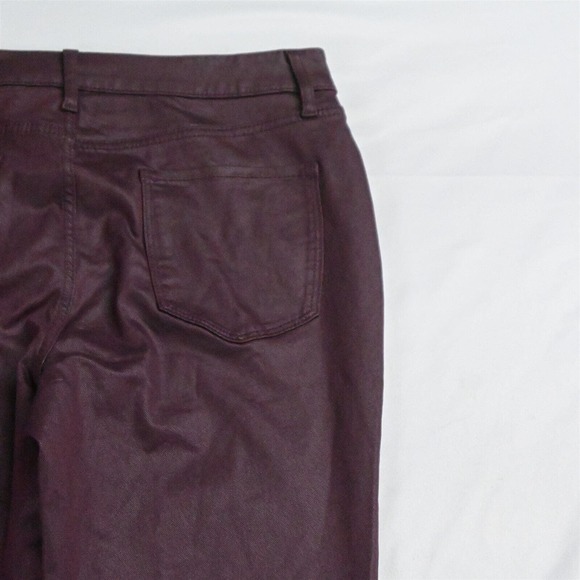 Simply Vera by Vera Wang 14 Skinny Coated Maroon Red‎ Flex Denim Jeans - Picture 5 of 7